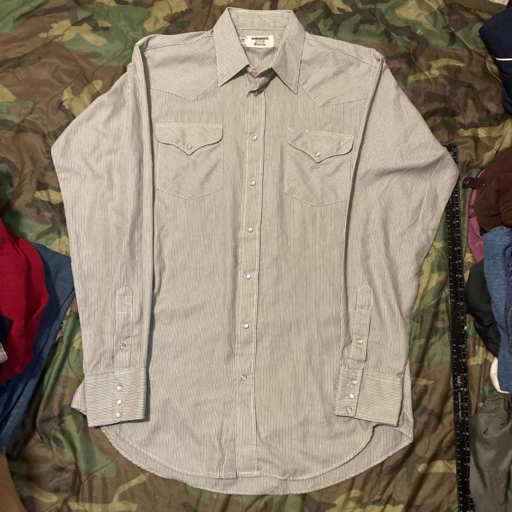 Vintage Ruddock western pearl snap shirt vtg 80s‎ cowboy size XL/23